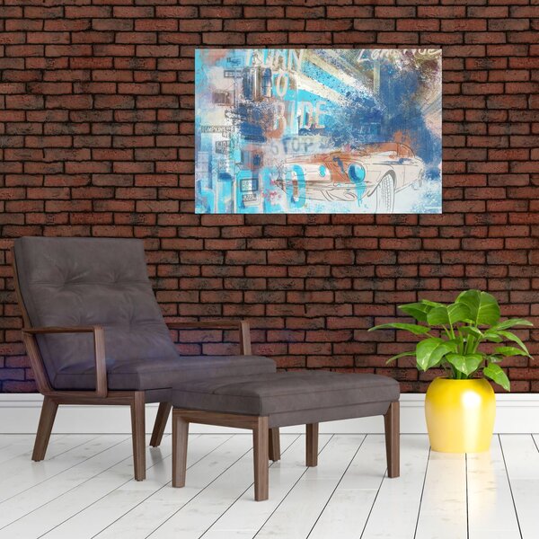 Kép - lovaglásra született, kék tónusok (90x60 cm)