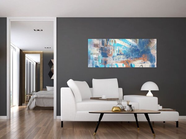 Kép - lovaglásra született, kék tónusok (120x50 cm)
