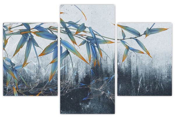 Kép - bambusz a falon (90x60 cm)