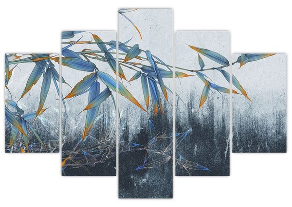 Kép - bambusz a falon (150x105 cm)