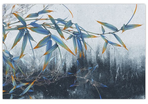 Kép - bambusz a falon (90x60 cm)