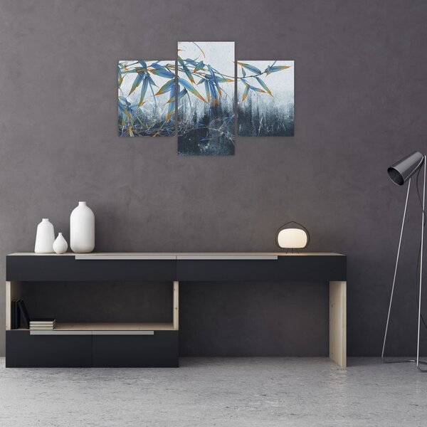 Kép - bambusz a falon (90x60 cm)