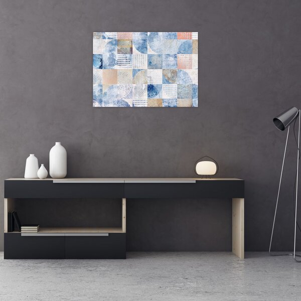 Kép - Geometrikus formák a falon (70x50 cm)