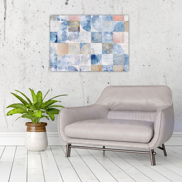 Kép - Geometrikus formák a falon (70x50 cm)