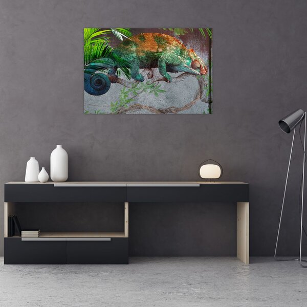 Kép - kaméleon (90x60 cm)