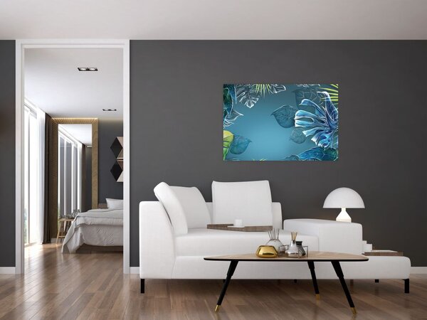 Kép - Trópusi növények levelei (90x60 cm)