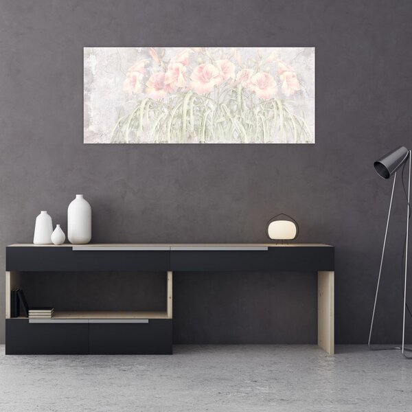 Kép - Liliomok freskója (120x50 cm)
