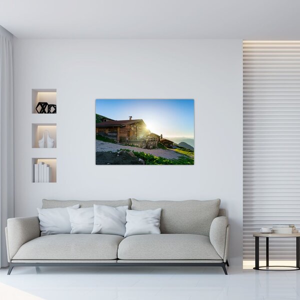 Kép - reggel az Alpokban, Tirol (90x60 cm)