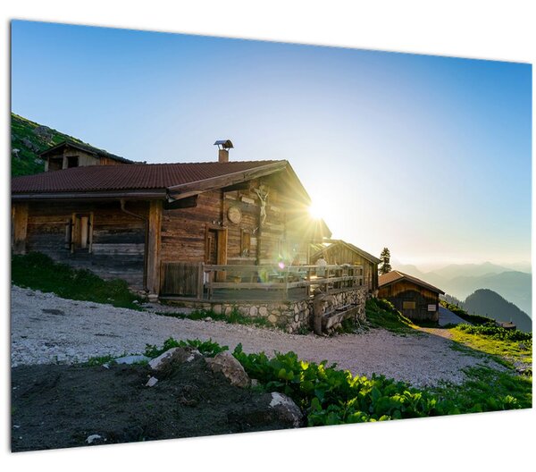 Kép - reggel az Alpokban, Tirol (90x60 cm)