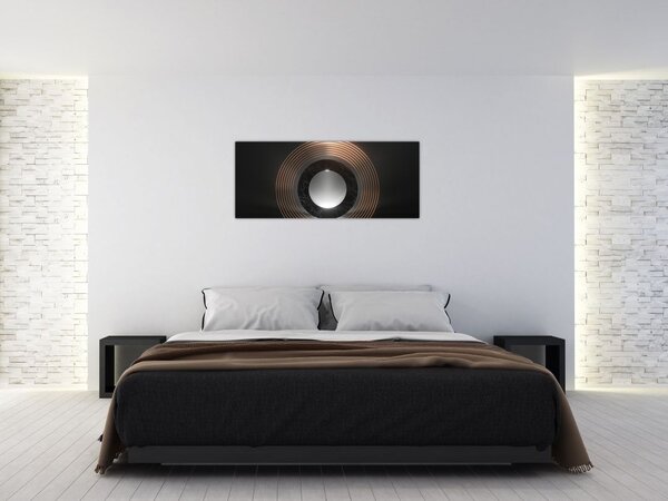 Kép - absztrakció, hold a víz felett (120x50 cm)