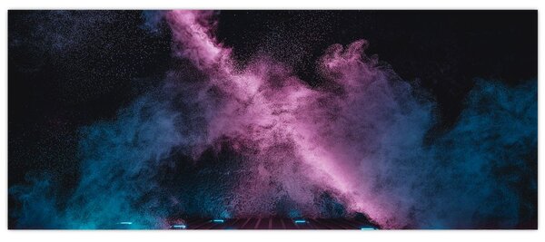 Kép - Rózsaszín-kék füst (120x50 cm)
