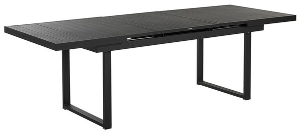 Bővíthető kerti étkezőasztal VALCANETTO 180/240 cm 90 cm Fém Fekete
