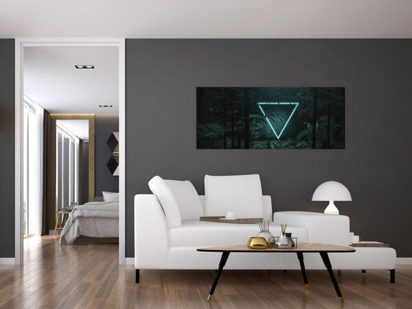 Kép - Neon háromszög a dzsungelben (120x50 cm)