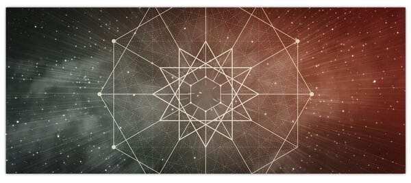 Kép - Kozmikus dodekagram (120x50 cm)