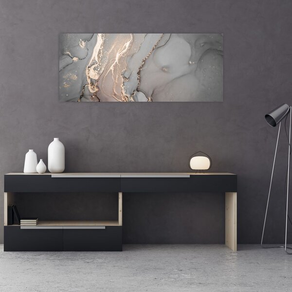 Kép - Szürke-arany márvány (120x50 cm)