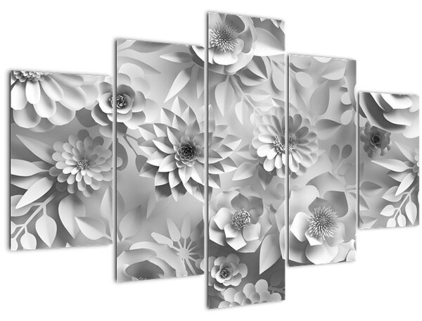 Kép - Fehér virágok (150x105 cm)