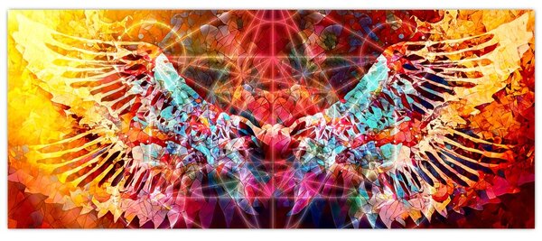 Kép - Merkaba szárnyakkal, absztrakció (120x50 cm)