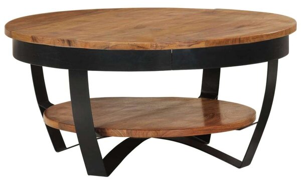 VidaXL Akácfa Dohányzóasztal - Ipari Stílus - 65cm