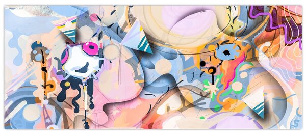 Kép - mesebeli absztrakció (120x50 cm)