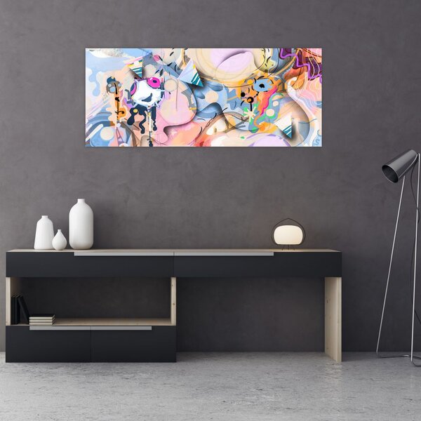 Kép - mesebeli absztrakció (120x50 cm)