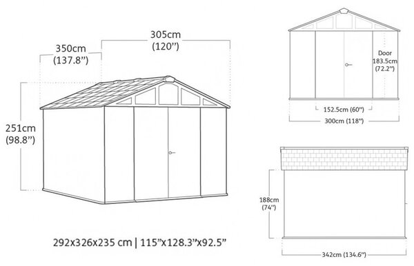 Stronghold 10x11,5 műanyag kerti ház