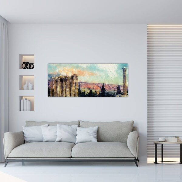 Kép - akropolisz, Athens, Görögország (120x50 cm)