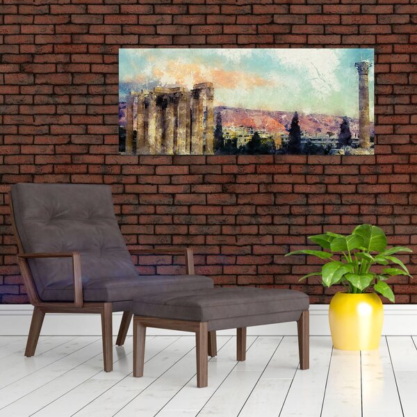 Kép - akropolisz, Athens, Görögország (120x50 cm)