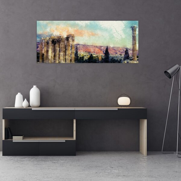 Kép - akropolisz, Athens, Görögország (120x50 cm)