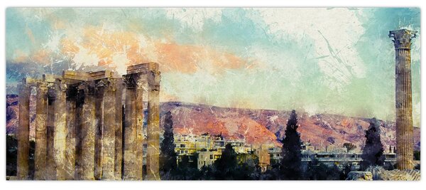 Kép - akropolisz, Athens, Görögország (120x50 cm)