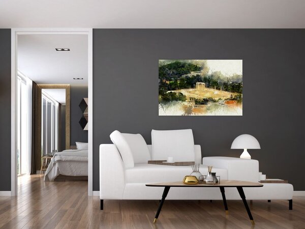 Kép - Zeusz temploma, Athén, Görögország (90x60 cm)