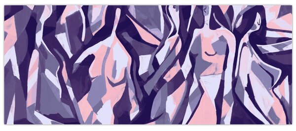 Kép - absztrakt nők (120x50 cm)