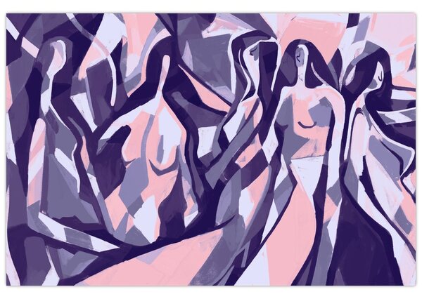 Kép - absztrakt nők (90x60 cm)