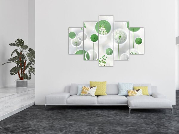 Kép - Virágok körben (150x105 cm)