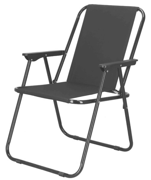 Springos összecsukható kerti Szék - Fekete