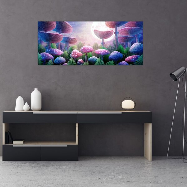 Kép - Gomba teliholdkor, grafika (120x50 cm)