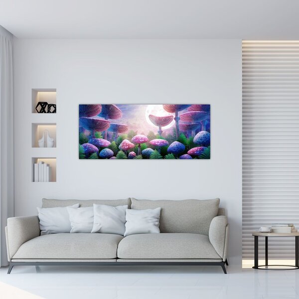 Kép - Gomba teliholdkor, grafika (120x50 cm)