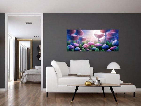 Kép - Gomba teliholdkor, grafika (120x50 cm)