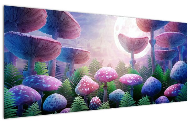 Kép - Gomba teliholdkor, grafika (120x50 cm)
