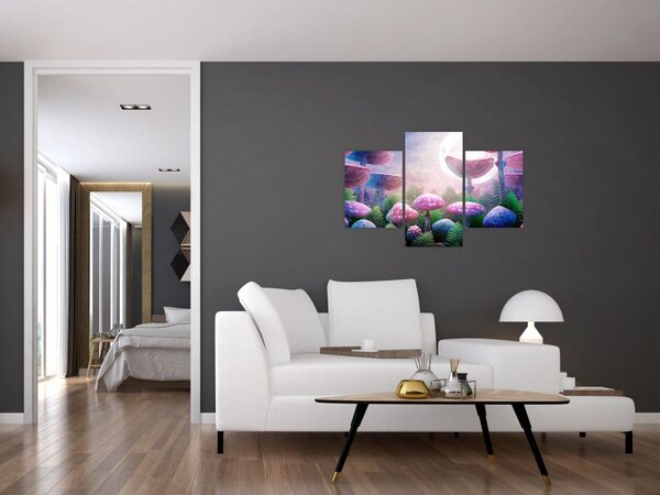 Kép - Gomba teliholdkor, grafika (90x60 cm)