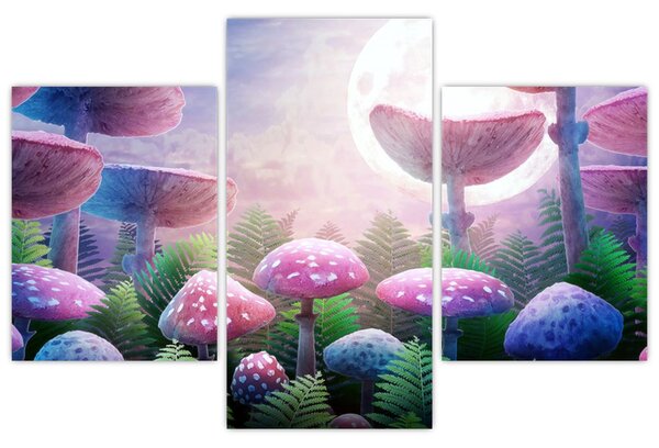 Kép - Gomba teliholdkor, grafika (90x60 cm)