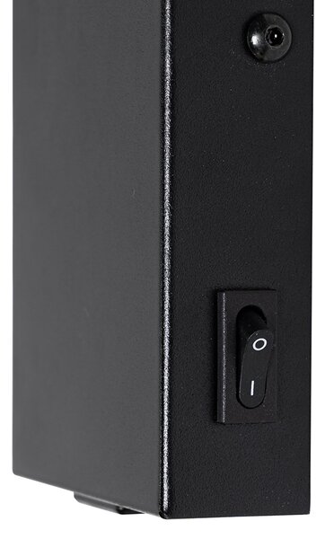 Modern fali lámpa fekete állítható USB-vel - Croft