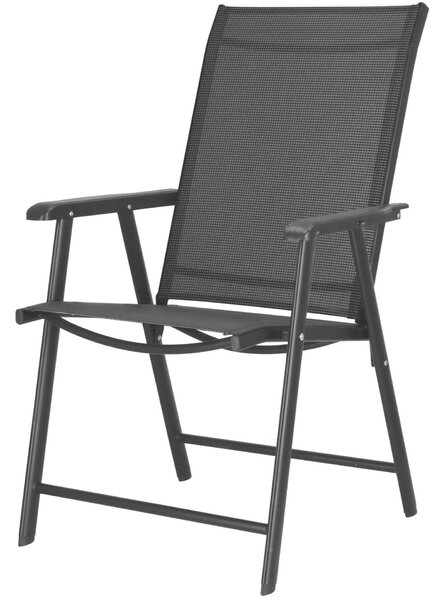 Springos összecsukható kerti Szék 57x69x105cm - Fekete