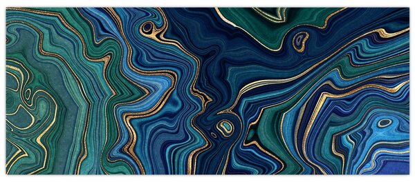Kép - zöld-kék márvány (120x50 cm)