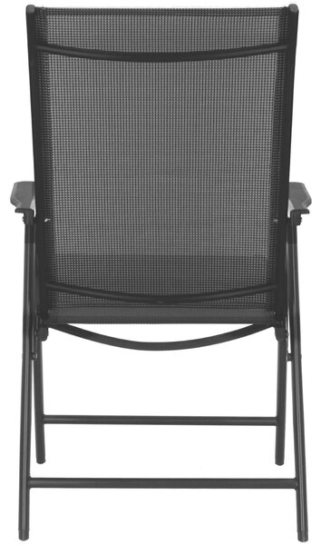 Springos összecsukható kerti Szék 57x69x105cm - Fekete