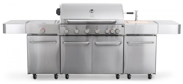G21 Nevada BBQ konyha Premium Line gázgrill, 8 égőfej + ajándék nyomáscsökkentő (6390340)