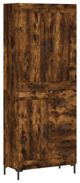 VidaXL füstös tölgy színű szerelt fa magasszekrény 69,5 x 34 x 180 cm