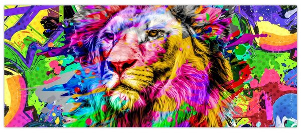 Kép - Oroszlán 3D-s képe (120x50 cm)