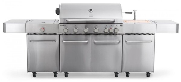 G21 Nevada BBQ konyha Premium Line gázgrill, 8 égőfej + ajándék nyomáscsökkentő