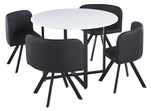 Étkező szett 4+1 Babeth (fehér + fekete)