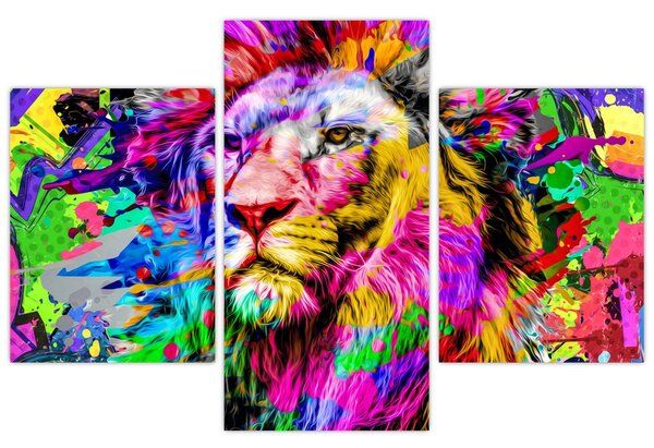 Kép - Oroszlán 3D-s képe (90x60 cm)